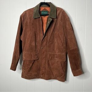 Vintage Hill & Archer Suede Field Coat Chore Jacket Brown Leather Men's 40